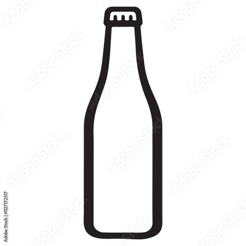 Beer Bottle Silhouette Vector Illustration Design
