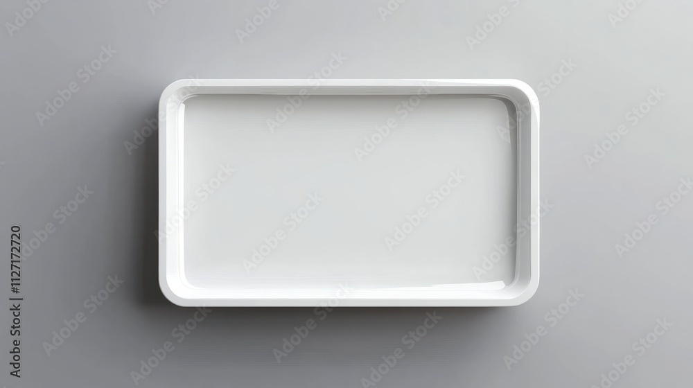 Blank white box isolated on gray background. 3D rendering. Blank white box isolated on gray background. 3D rendering.