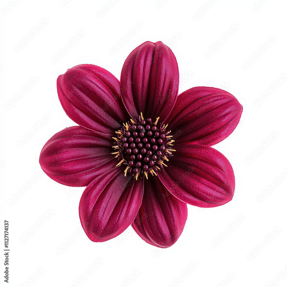 Vibrant purple flower with detailed petals and central cluster, showcasing beauty and elegance. Perfect for floral arrangements or decorative purposes Vibrant purple flower with detailed petals and central cluster, showcasing beauty and elegance. Perfect for floral arrangements or decorative purposes