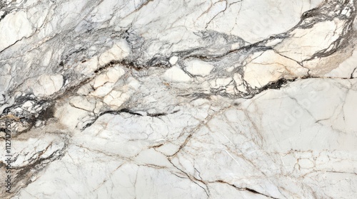 Elegant white marble surface featuring intricate gray veining for interior design projects