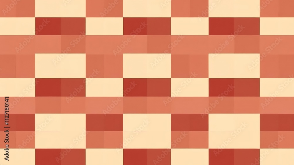 Abstract red and beige checkered pattern. Abstract red and beige checkered pattern.
