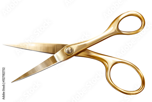 a pair of golden scissors