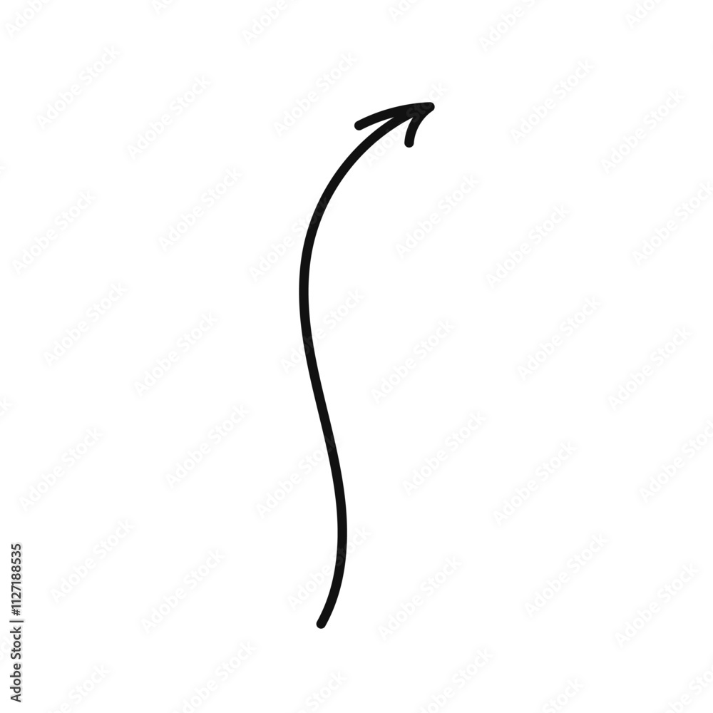 Simple line hand drawn black arrow. Vector illustration Simple line hand drawn black arrow. Vector illustration