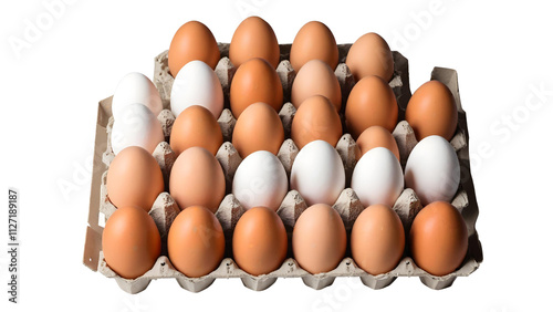 A crate of eggs