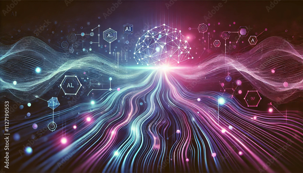 Fototapeta premium Abstract AI data visualization