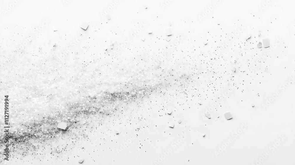 Fototapeta premium white color glitter scaterred isolated on white background