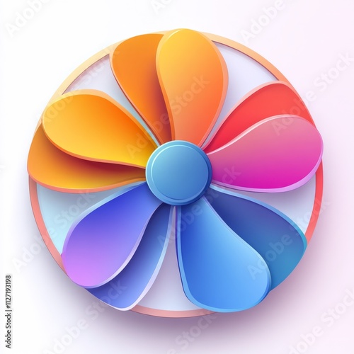 Colorful Abstract Floral Design