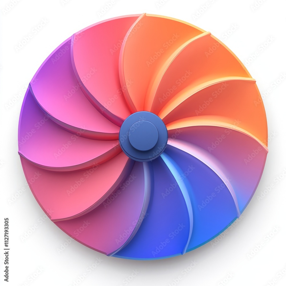 Abstract Colorful Gradient Spiral Design Abstract Colorful Gradient Spiral Design