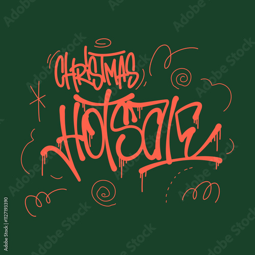 Christmas hot sale in graffiti tag