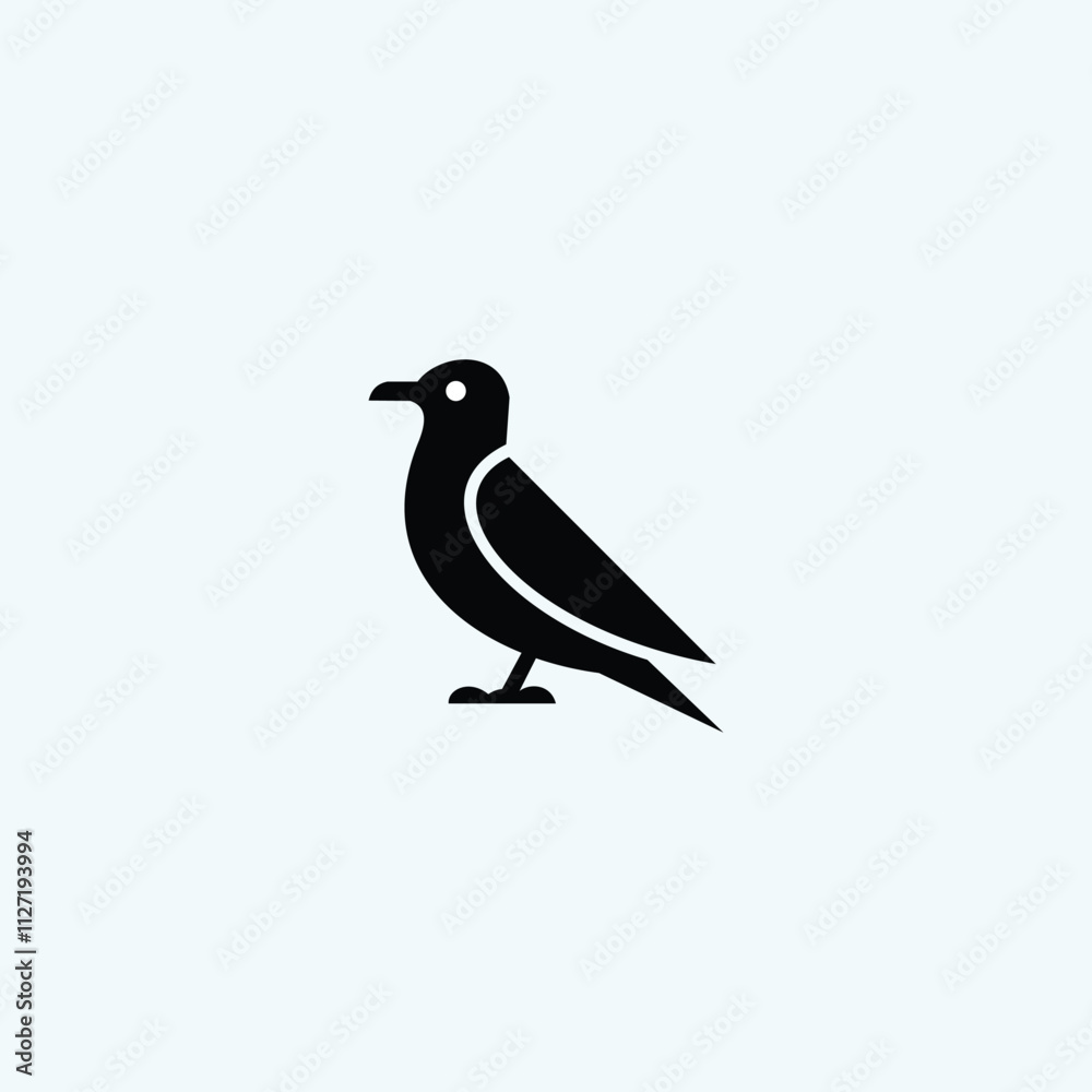 Fototapeta premium Bird vector icon, silhouette bird vector icon, black bird icon, 