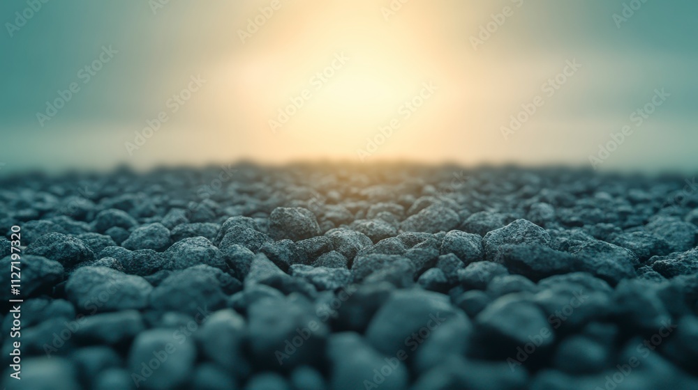 Obraz premium Serene Stones Sunrise Over a Rocky Landscape