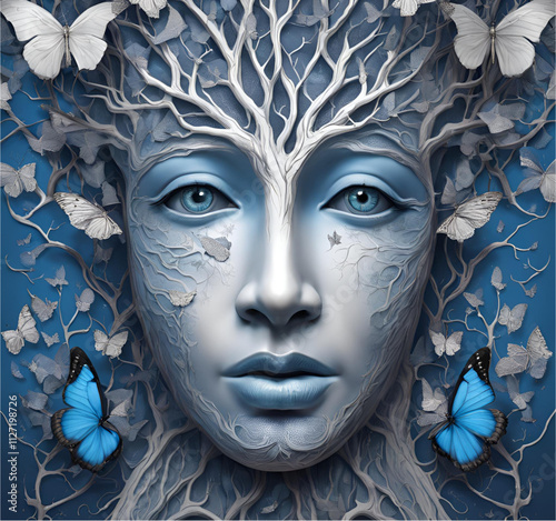 A tree shaped like a face is a unique phenomenon where the trunk, branches, or natural structures of a tree resemble the features of a human or other creature's face. This shape typically forms due to