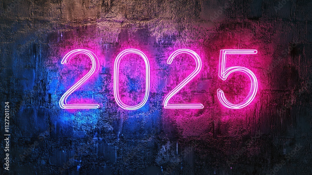 Obraz premium neon numbers 