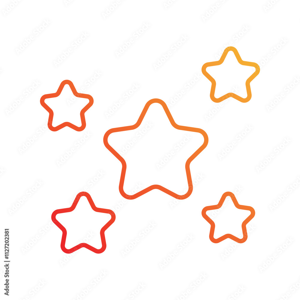 stars gradient icon with white background vector stock illustration stars gradient icon with white background vector stock illustration