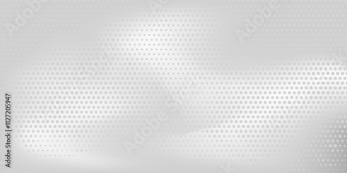 Dot white gray wave light technology texture background. Abstract big data digital concept grey background modern