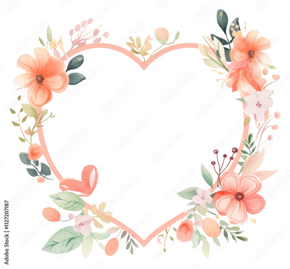 Fototapeta premium PNG Heart pattern flower plant.