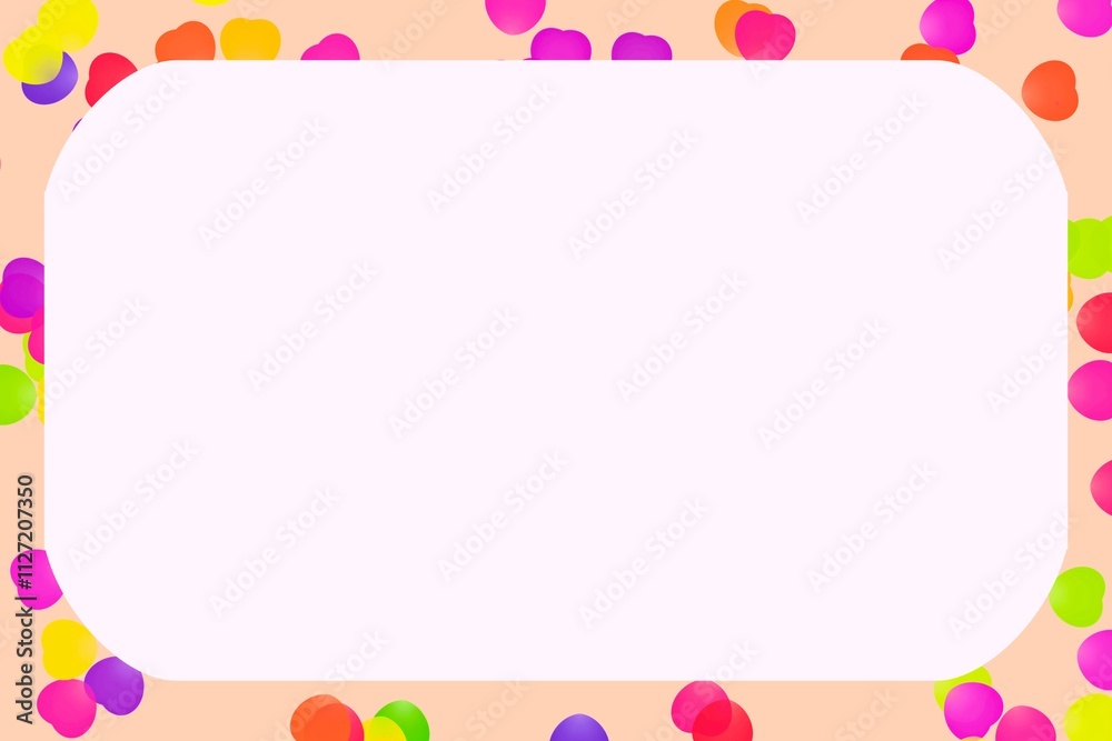 frame with balloons