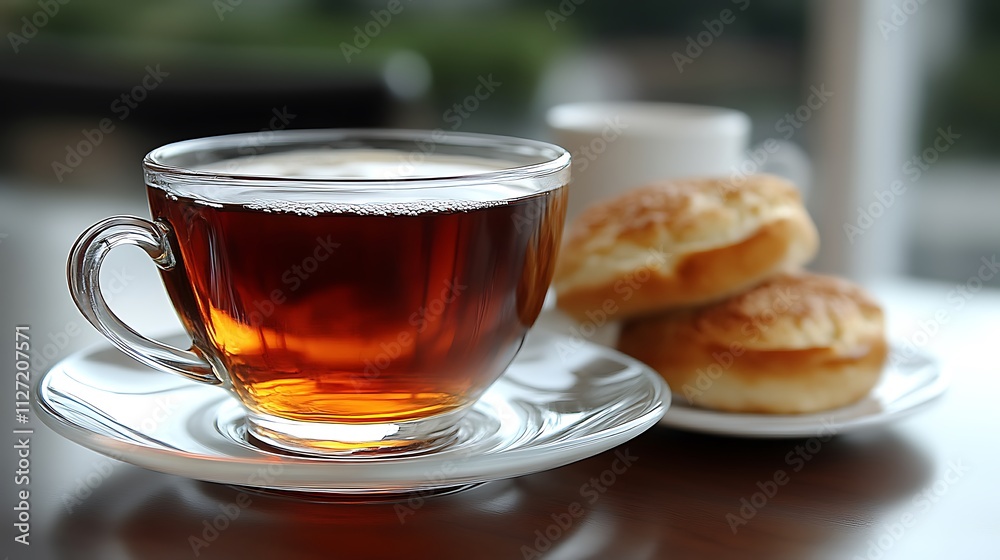 A Glass of Tea and Some Sweet Pastries A Glass of Tea and Some Sweet Pastries