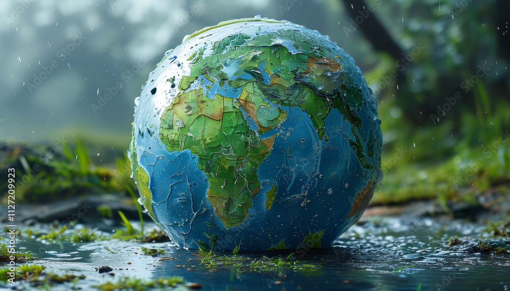 Crying soggy planet earth globe, polluted environment, environmental world earth day awareness, dying planet mother earth, world earth day Crying soggy planet earth globe, polluted environment, environmental world earth day awareness, dying planet mother earth, world earth day