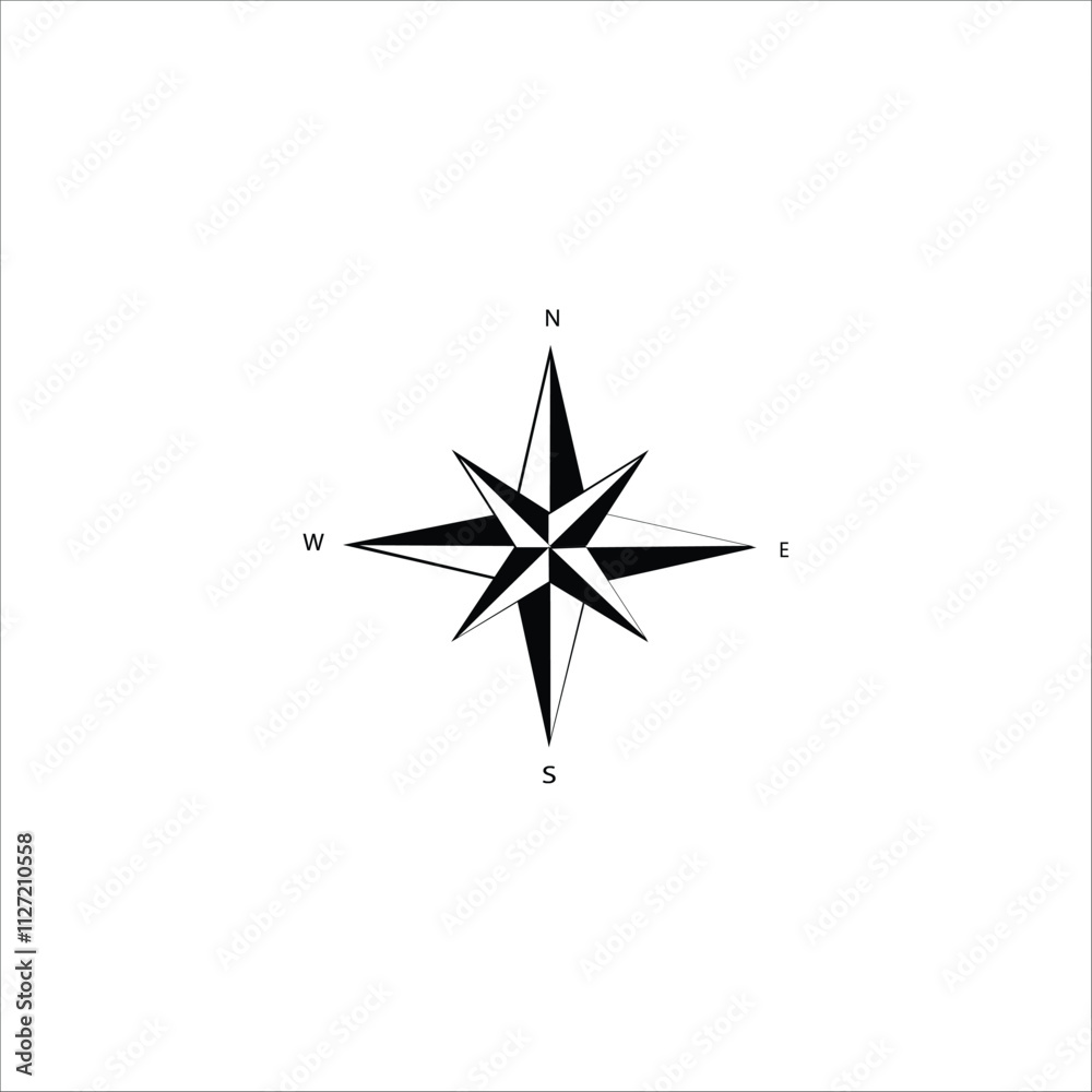 Fototapeta premium Compas icon. Modern flat compass pictogram, business, marketing, internet concept. Logo illustration. Simple vector symbol for web site design or button to mobile app. 