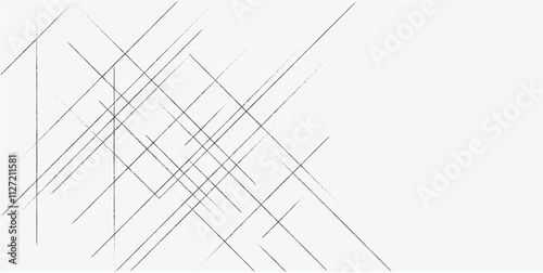 Abstract seamless pattern of randomly arranged white rectangle frames with soft shadows on gray background Crisp Geometric Minimalist Design in Black and White
