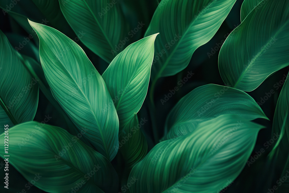 Lush green leaves create a serene and vibrant natural backdrop. Lush green leaves create a serene and vibrant natural backdrop.