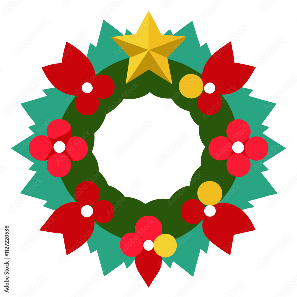 christmas wreath illustration christmas wreath illustration