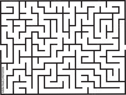 Kids riddle maze puzzle labyrinth vector illustration