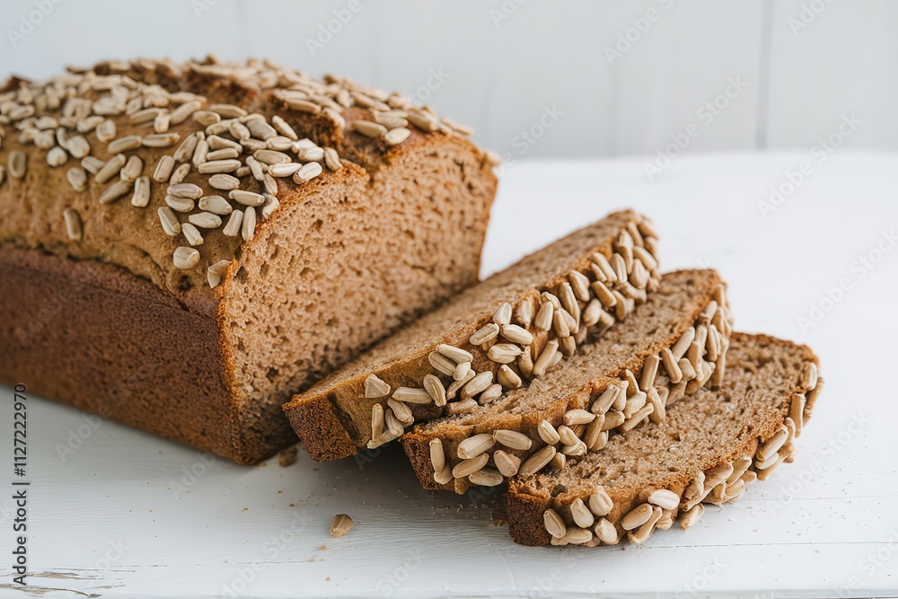 A photo of a loaf of bread with a golden crust A photo of a loaf of bread with a golden crust
