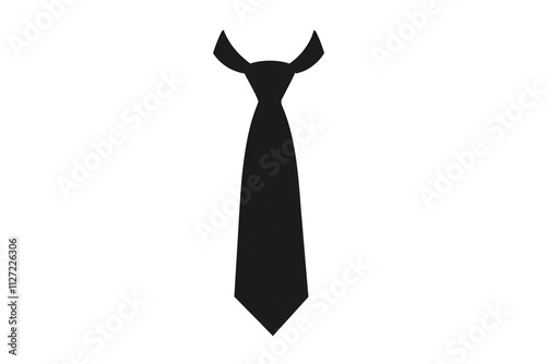 a black tie with a white background photo