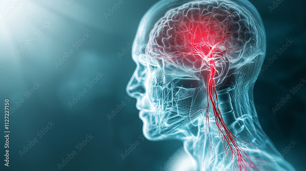 A detailed rendering of the head with the trigeminal nerve branching visibly, a painful area highlighted in red, and descriptive labels discussing neuralgia triggers and remedies A detailed rendering of the head with the trigeminal nerve branching visibly, a painful area highlighted in red, and descriptive labels discussing neuralgia triggers and remedies