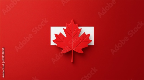 This vibrant red and white design captures Canadian culture with its iconic maple leaf motif