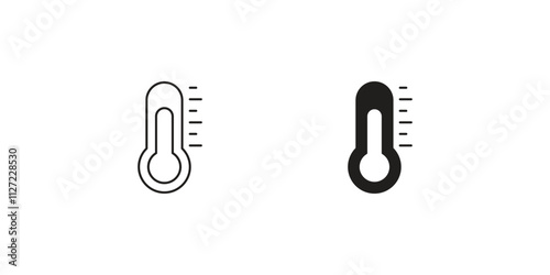 temperature set icon with white background vector stock illustration