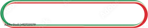 3D Candy Cane Bold Style Long Round Oval Rectangle Frame Border CTA Button Line Art with Striped Red Green Color