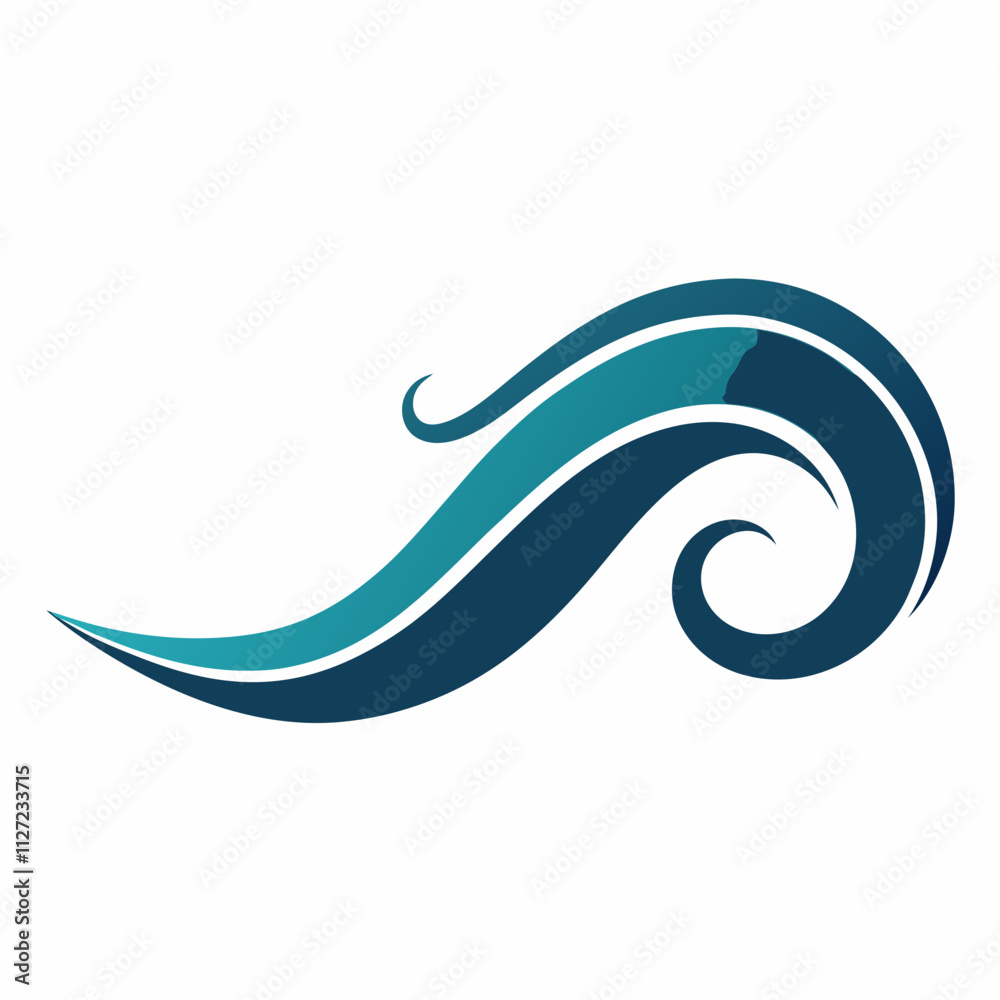 Elegant Wave Line Design with Modern Typography Elegant Wave Line Design with Modern Typography