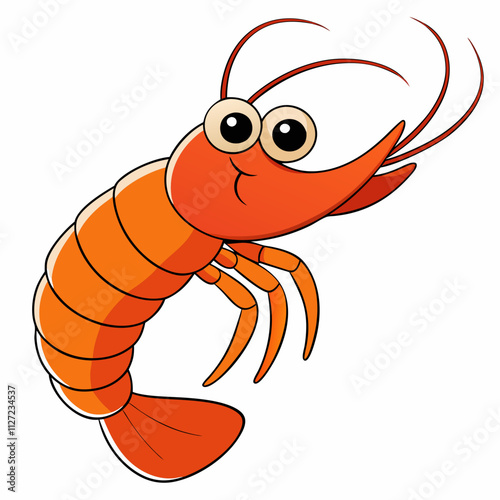 illustration of cartoon shrimp