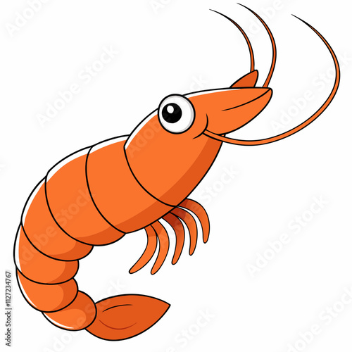 crayfish on a white background