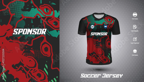 Soccer jersey design for sublimation or football jersey design