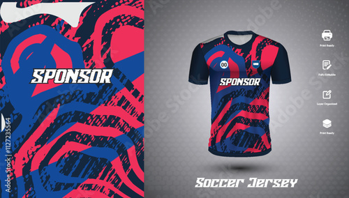 Soccer jersey design for sublimation or football jersey design