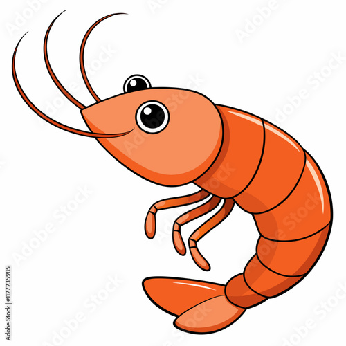 illustration of cartoon shrimp