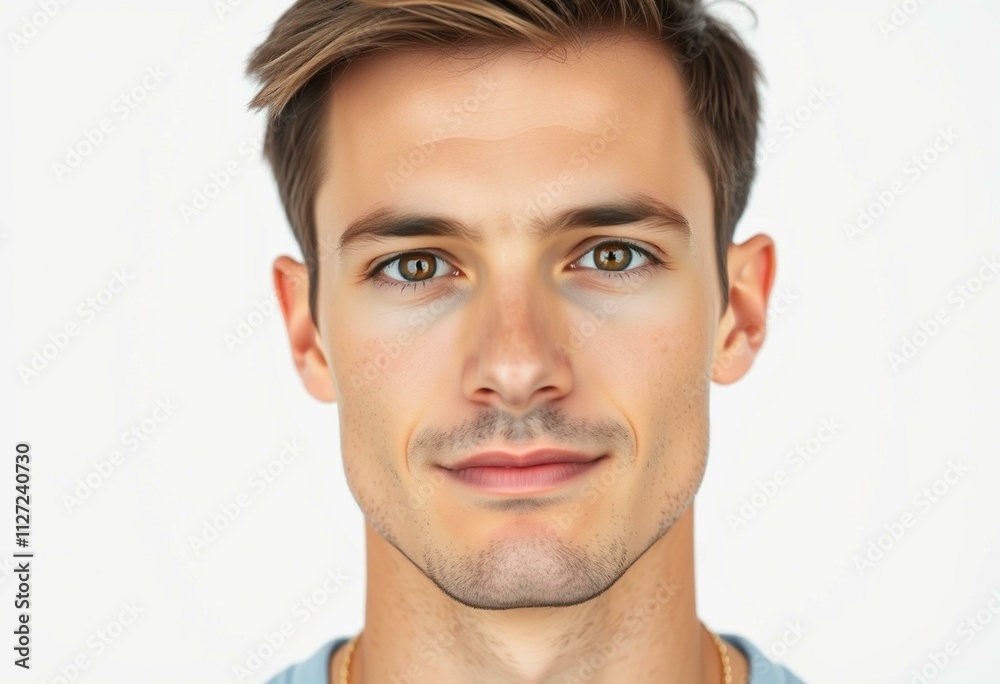 Obraz premium Half-length portrait of a calm male