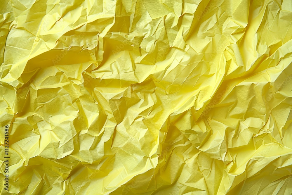 Photo of Crumpled sheet of yellow paper. Background texture for backdrops or mapping Photo of Crumpled sheet of yellow paper. Background texture for backdrops or mapping