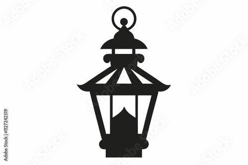 Christmas Simple Lantern Silhouette Icon , Christmas light lantern, holiday lantern clipart, black silhouette lantern, Christmas light decoration, lantern clipart, winter lantern silhouette.