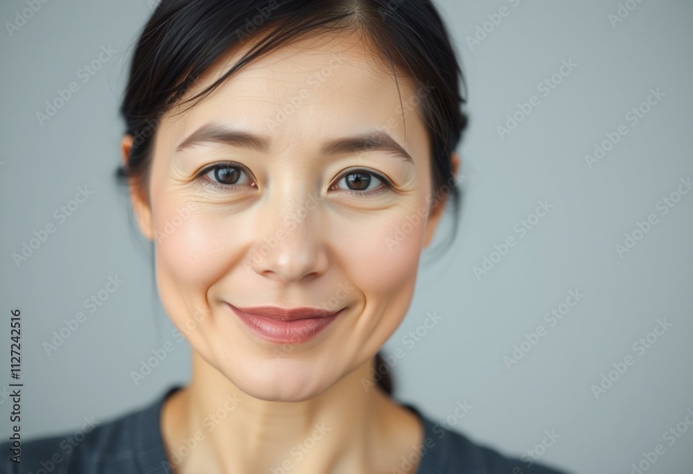 Serene half-length portrait of a calm female Serene half-length portrait of a calm female