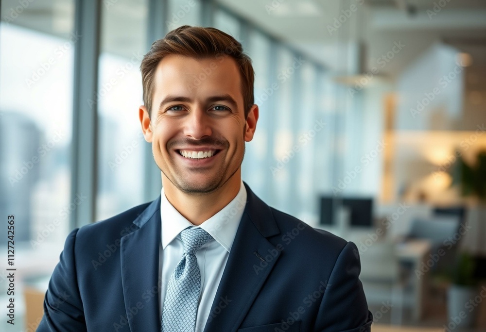 Portrait of a male salesman in a modern office Portrait of a male salesman in a modern office
