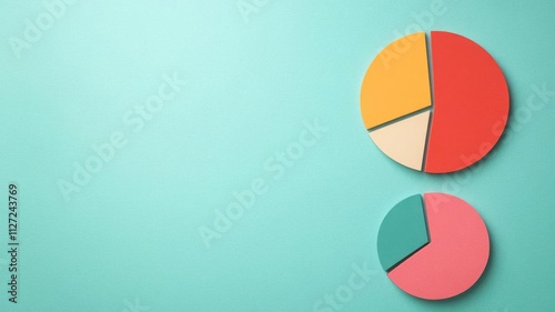 Free Download Illustration of a balanced household budget, with pie charts representing expenses and income - GFXLoad
