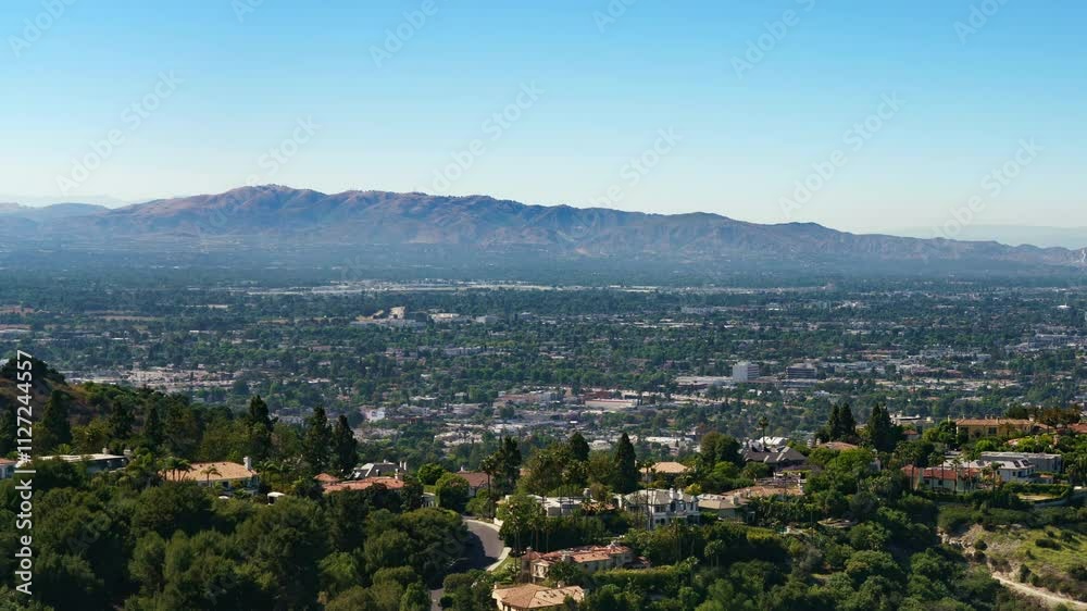 Smoggy San Fernando Valley Sherman Oaks from Beverly Crest Time Lapse California USA Smoggy San Fernando Valley Sherman Oaks from Beverly Crest Time Lapse California USA