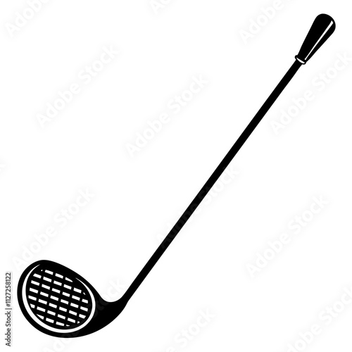 Black Golfer bat shape icons. Golf bat shapes art front view. Sports elements silhouette art & illustration.