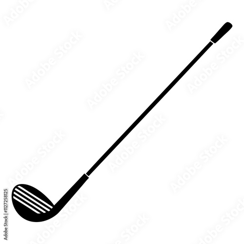 Black Golfer bat shape icons. Golf bat shapes art front view. Sports elements silhouette art & illustration.