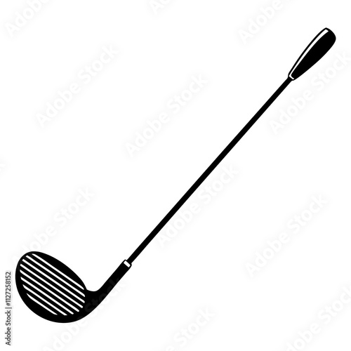 Black Golfer bat shape icons. Golf bat shapes art front view. Sports elements silhouette art & illustration.